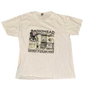 Radiohead Theater des Todes Tee in White Size Large New without Tag Y2K